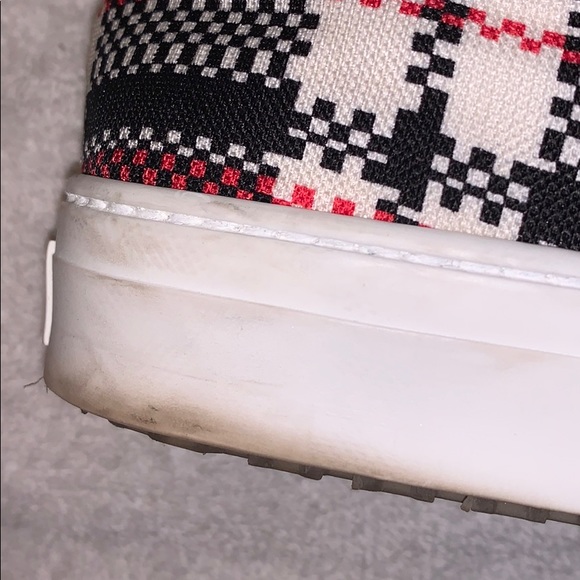 CELINE  Authentic Print Pattern Black Red Sneakers - Picture 6 of 15